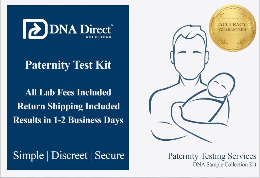 DNA Direct Paternity Test Kit - All Lab Fees  Shipping to Lab Included - at Home Collection Kit for Father and Child - Results in 1-2 Business Days