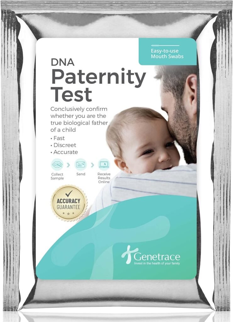 Genetrace DNA Paternity Test Kit - Lab Fees  Shipping Included - at Home Collection Kit for Father and Child - Results in 1-2 Days