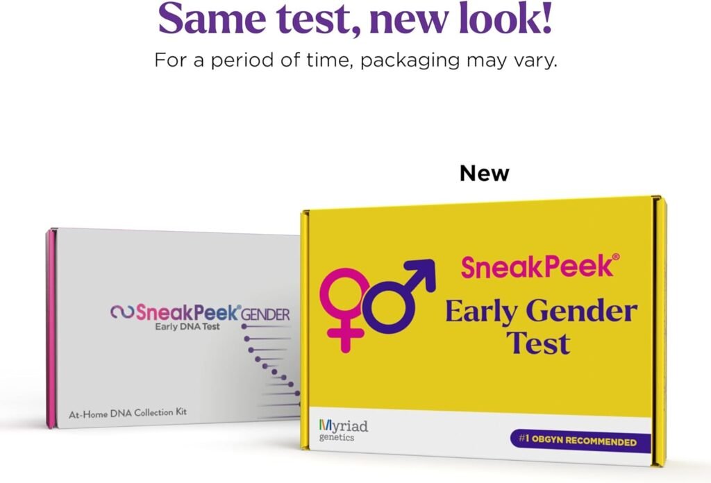 SneakPeek® DNA Test Gender Prediction - Know Baby’s Gender at 6 Weeks with 99.9% Accuracy¹ - Lab Fees Included - Early Boy or Girl Reveal Home Kit (Lancet)