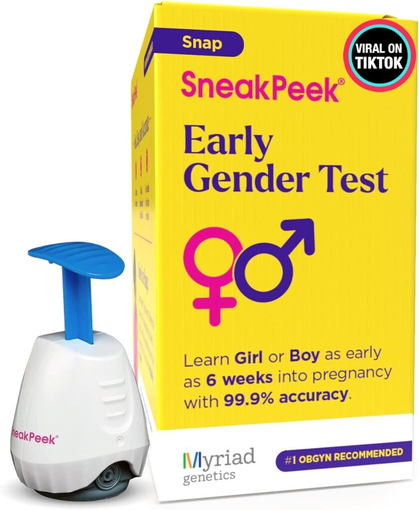 SneakPeek® - Early Gender Test Kit - Fast Results - 99.9% Accurate¹ DNA Gender Prediction - Discover Gender at 6 Weeks - Lab Fees Included (Snap)