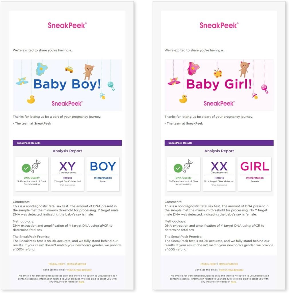 SneakPeek® - Early Gender Test Kit - Fast Results - 99.9% Accurate¹ DNA Gender Prediction - Discover Gender at 6 Weeks - Lab Fees Included (Snap)