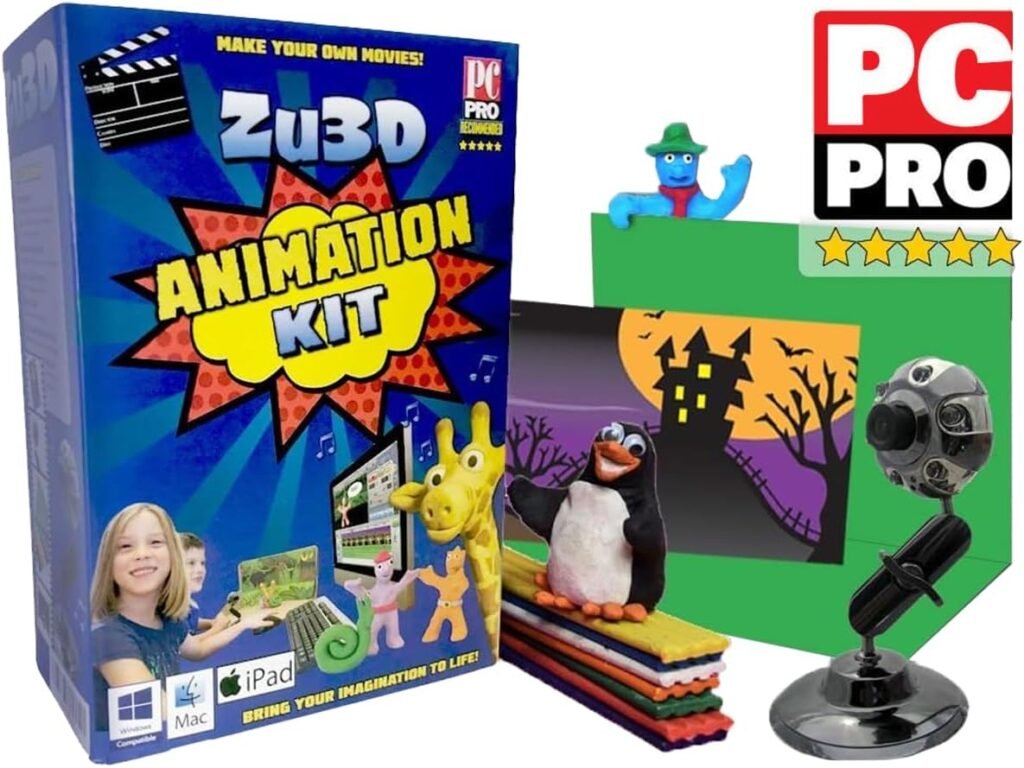 Zu3D Complete Stop Motion Animation Software Kit For Kids Includes Camera Handbook And Two Software Licenses Works On Windows Apple Mac OS X And iPad iOS