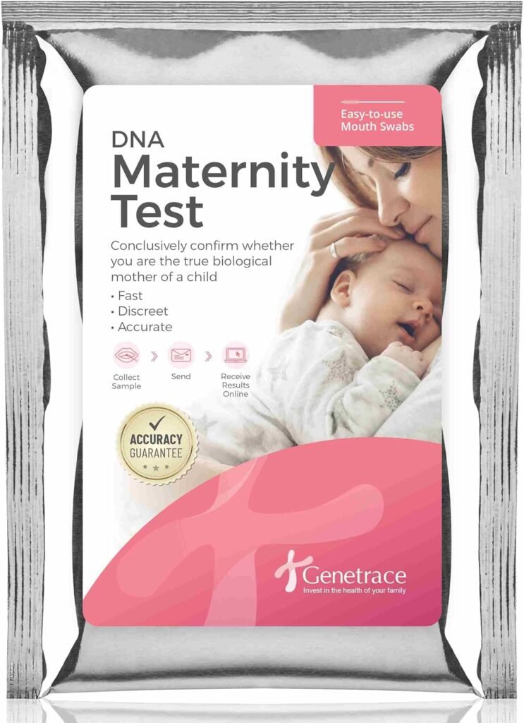 Genetrace DNA Maternity Test - at-Home DNA Test Kit for Mother and Child - Lab Fees  Shipping Included - Results in 1-2 Days