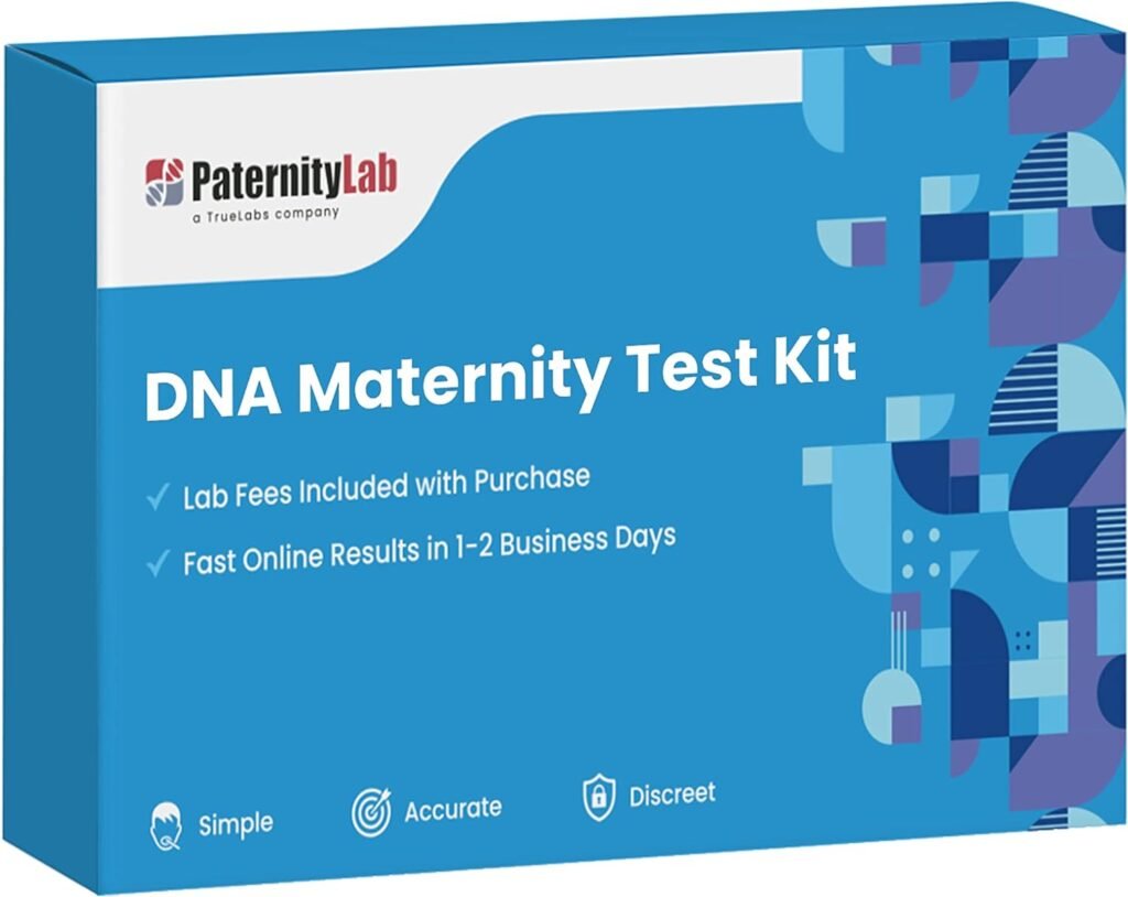 PaternityLab DNA Maternity Test - Lab Fees  Shipping Included - Results in 1-2 Days - at-Home Collection Kit for Mother  Child