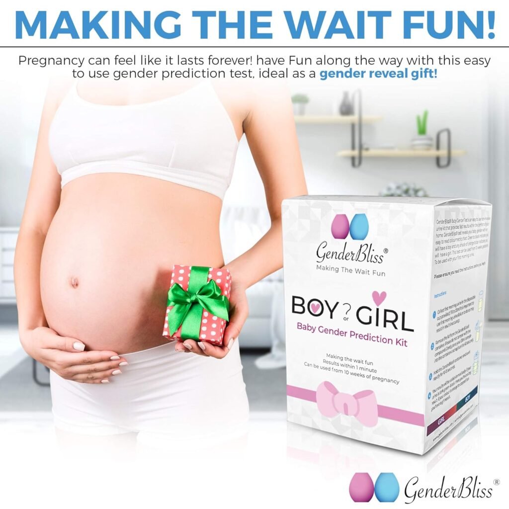 GenderBliss® Gender Prediction Test Kit - Early Pregnancy Boy or Girl Gender Reveal Home Test - Non-invasive Safe for Mother and Baby. Find out your babies gender as early as 10 weeks!