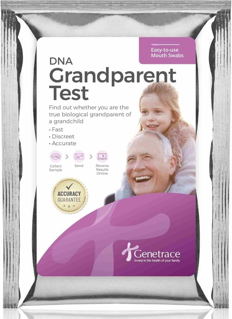 Grandparent DNA Test - Lab Fees  Shipping Included - Home DNA Test Kit for Grandparent and Child - Results in 1-2 Days