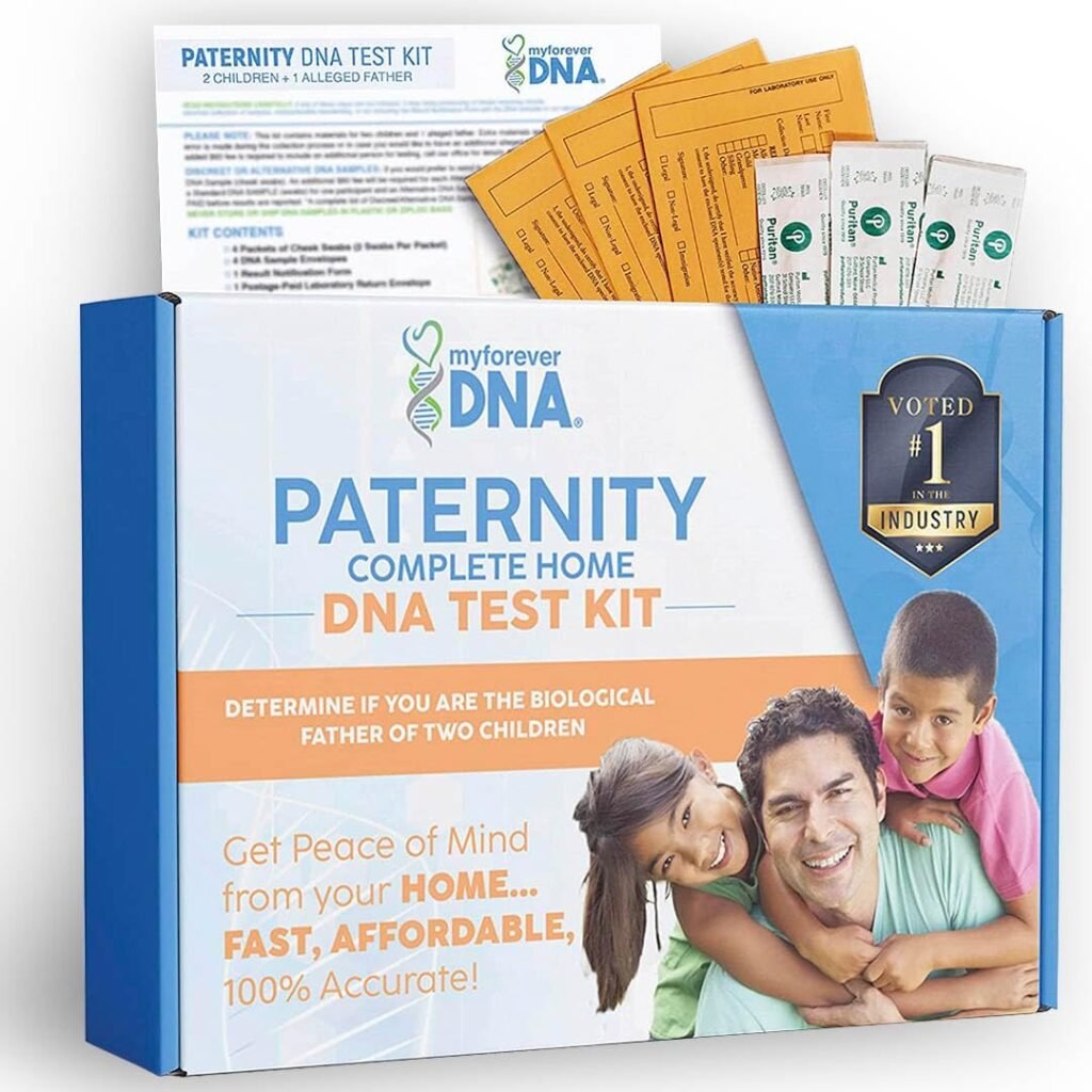 Paternity DNA Collection Kit (2 Children + 1 Alleged Father) - All Lab Fees  Shipping Included - 24 DNA (Genetic) Markers Tested - Accurate Results in 1-3 Business Days