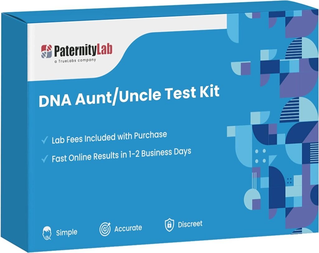 PaternityLab DNA Aunt/Uncle Test - Lab Fees  Shipping Included - Results in 1-2 Days - at-Home Collection Kit