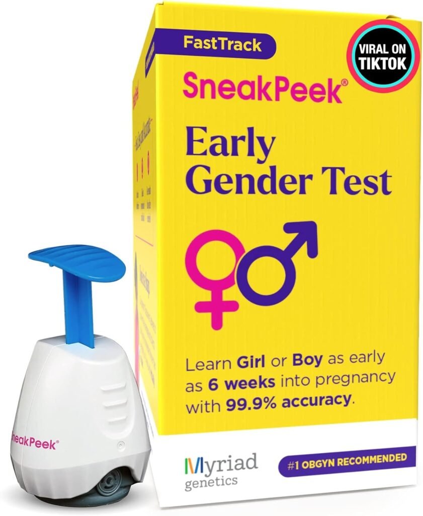 SneakPeek® - Early Gender Test Kit - Fast Results - Over 99% Accurate¹ DNA Gender Prediction - Discover Gender at 6 Weeks - Lab Fees Included (Snap Fasttrack)