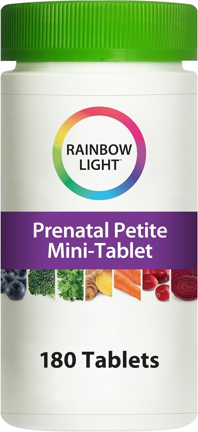 Rainbow Light Prenatal Petite Mini-Tab Multivitamin Plus Superfoods & Probiotics – Organic Daily Vitamin and Mineral Supplement for Mom & Baby, Folate, Iron, Gluten-Free, Vegetarian – 180 Mini-Tablets Review